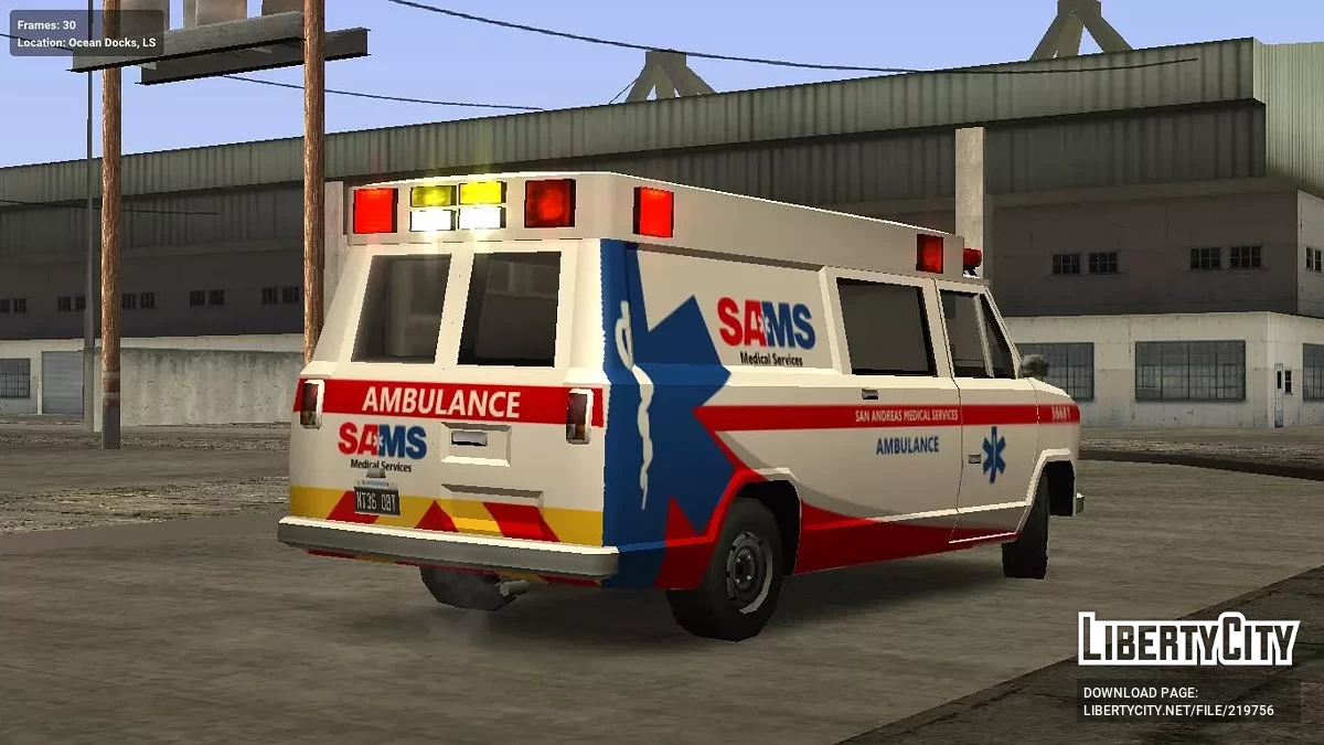 Declasse Burrito - Скорая помощь SAMS (аналог AMR) / GTA San Andreas