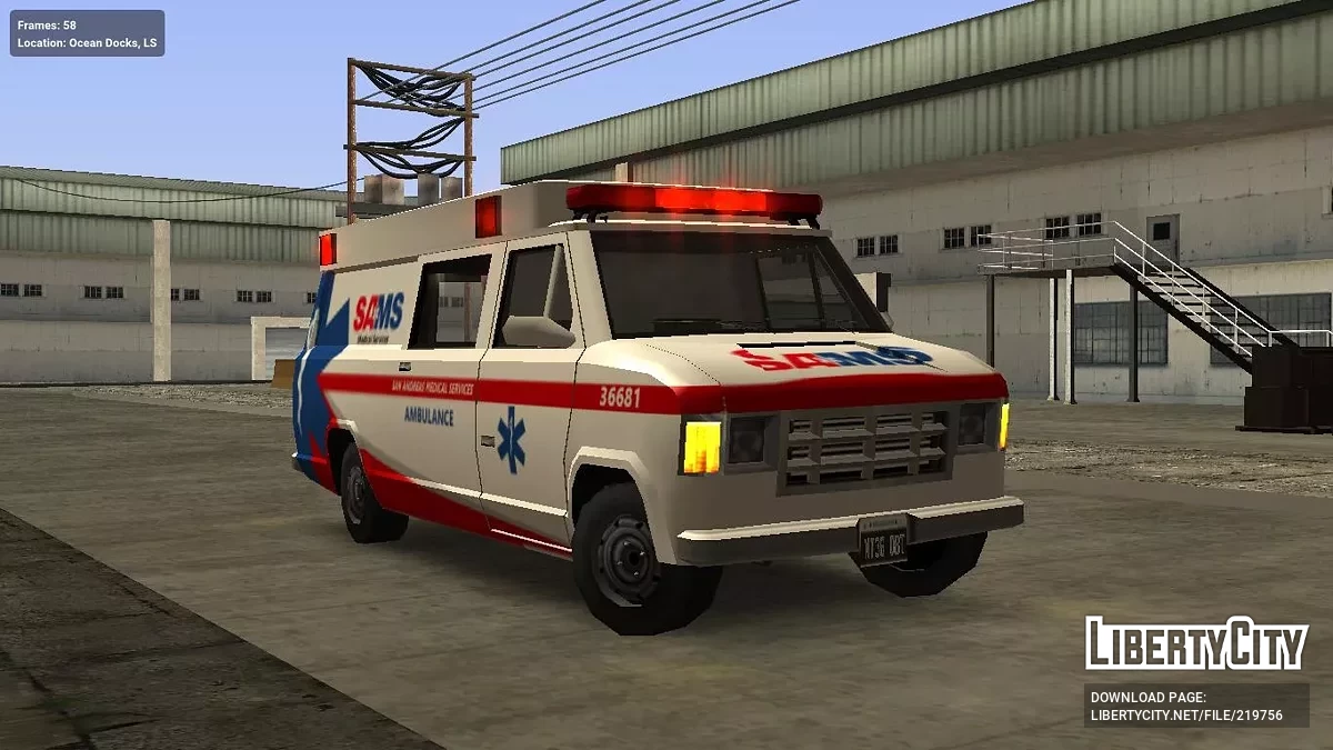 Declasse Burrito - Скорая помощь SAMS (аналог AMR) / GTA San Andreas