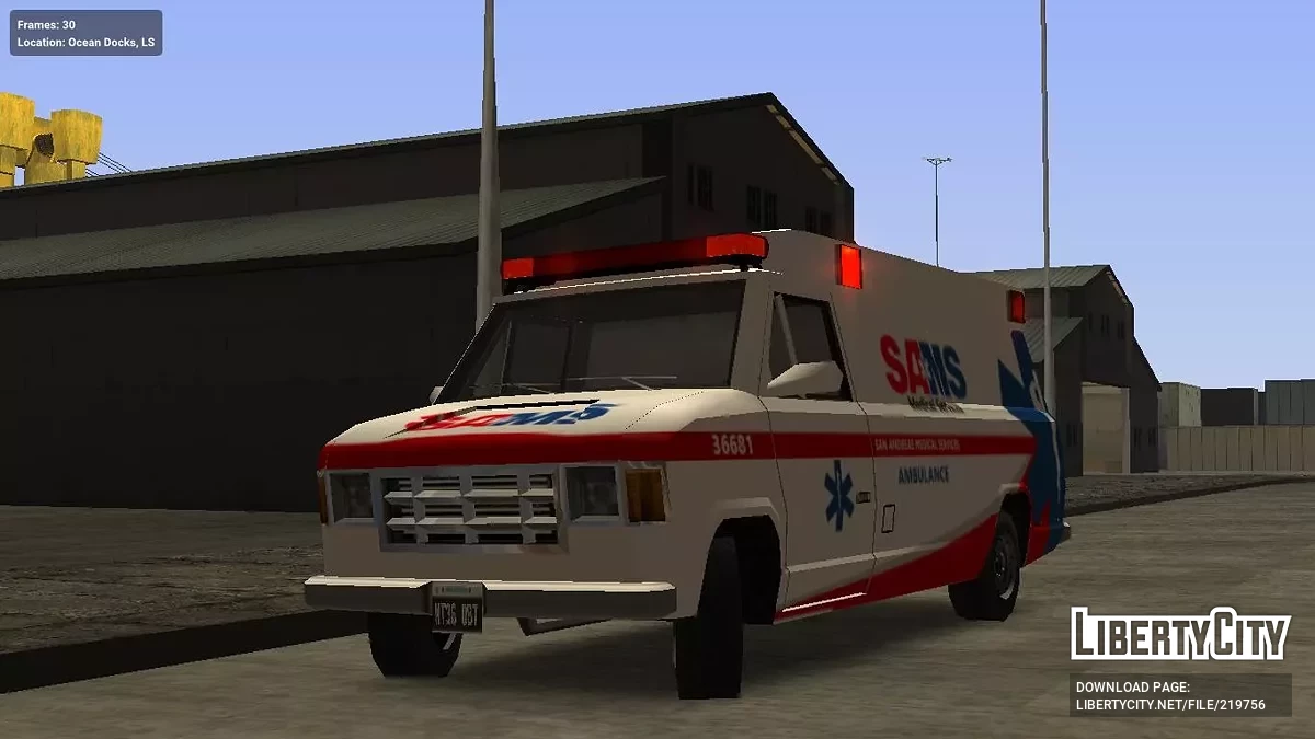 Declasse Burrito - Скорая помощь SAMS (аналог AMR) / GTA San Andreas