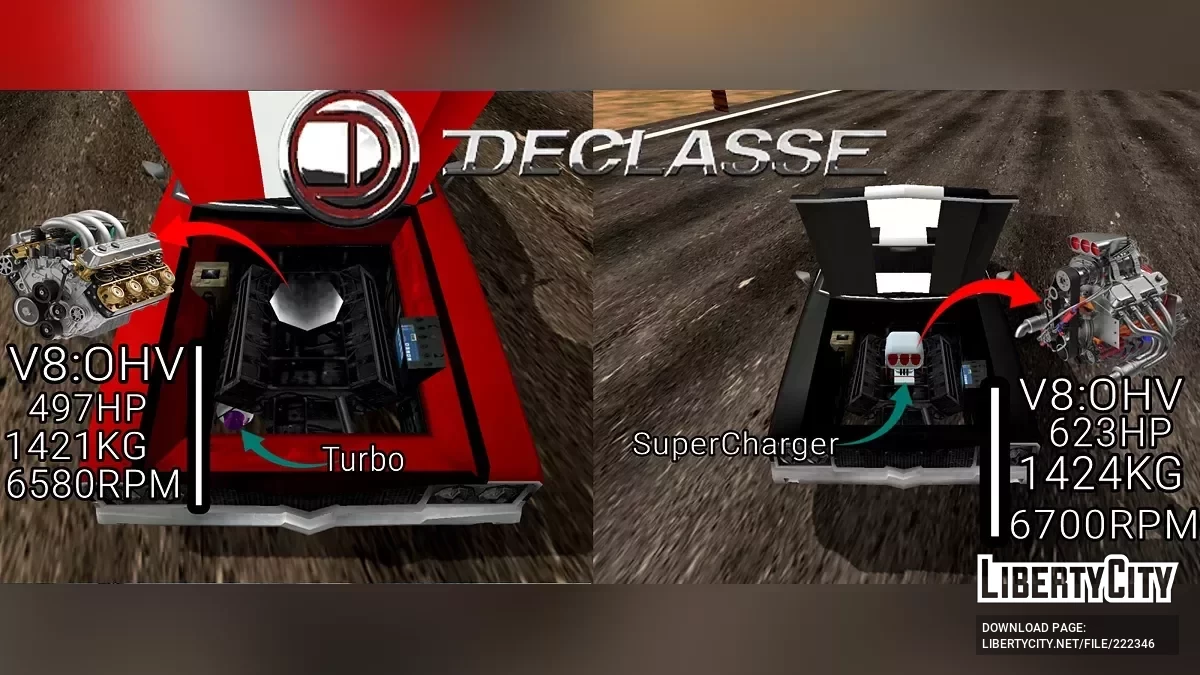 Declasse Sabre Turbo и Supercharged / GTA San Andreas