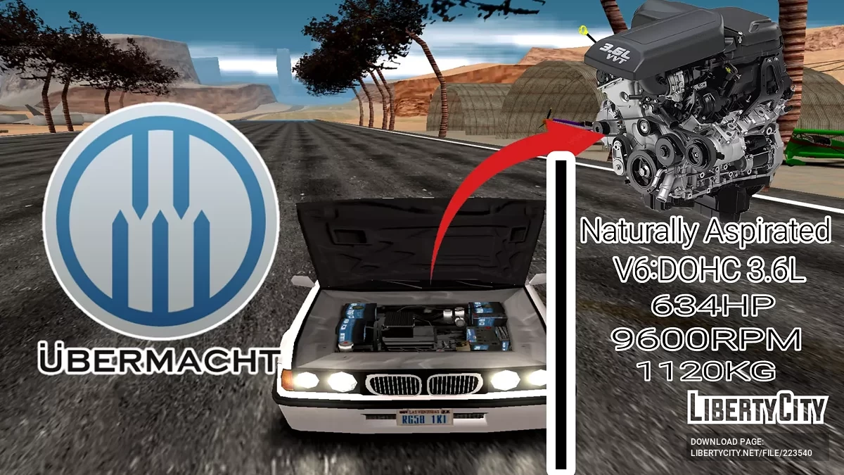 Ubermacht Vincent MK3 V6 Tunable / GTA San Andreas