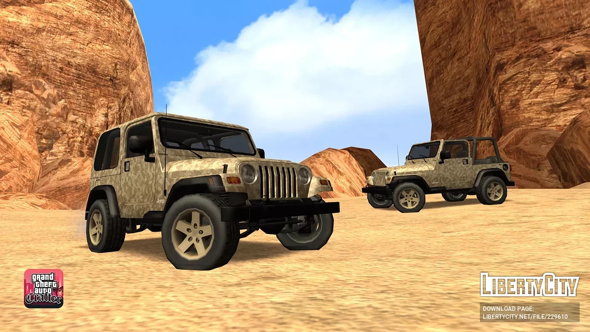 1997 Jeep Wrangler TJ (Lowpoly) / GTA San Andreas