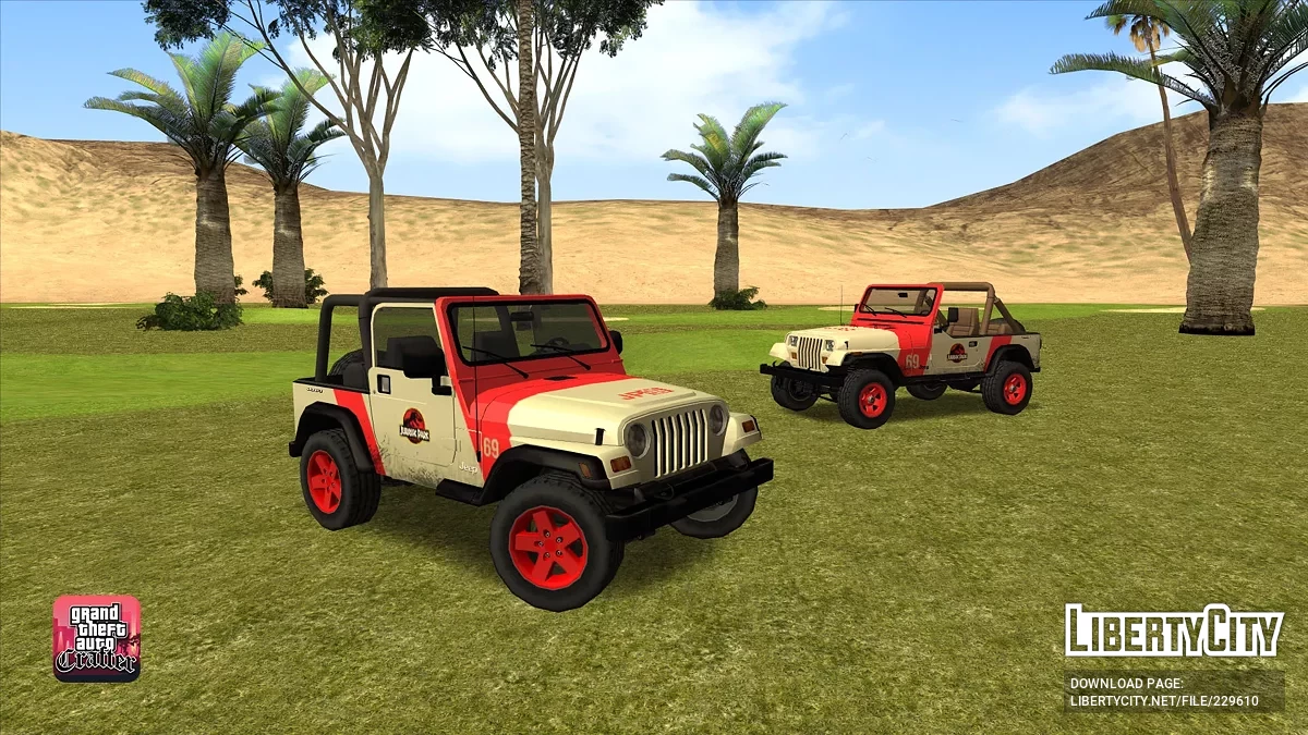 1997 Jeep Wrangler TJ (Lowpoly) / GTA San Andreas