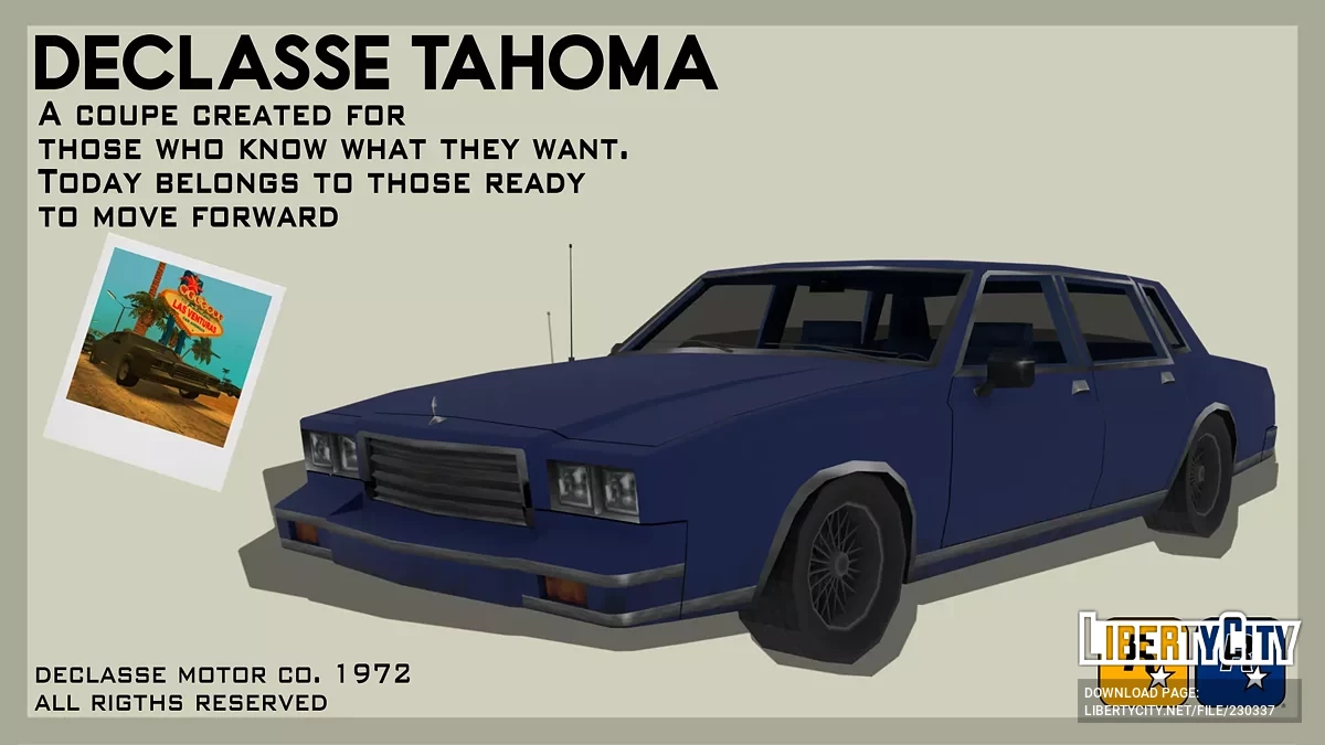 Declasse Tahoma 1972 / GTA San Andreas
