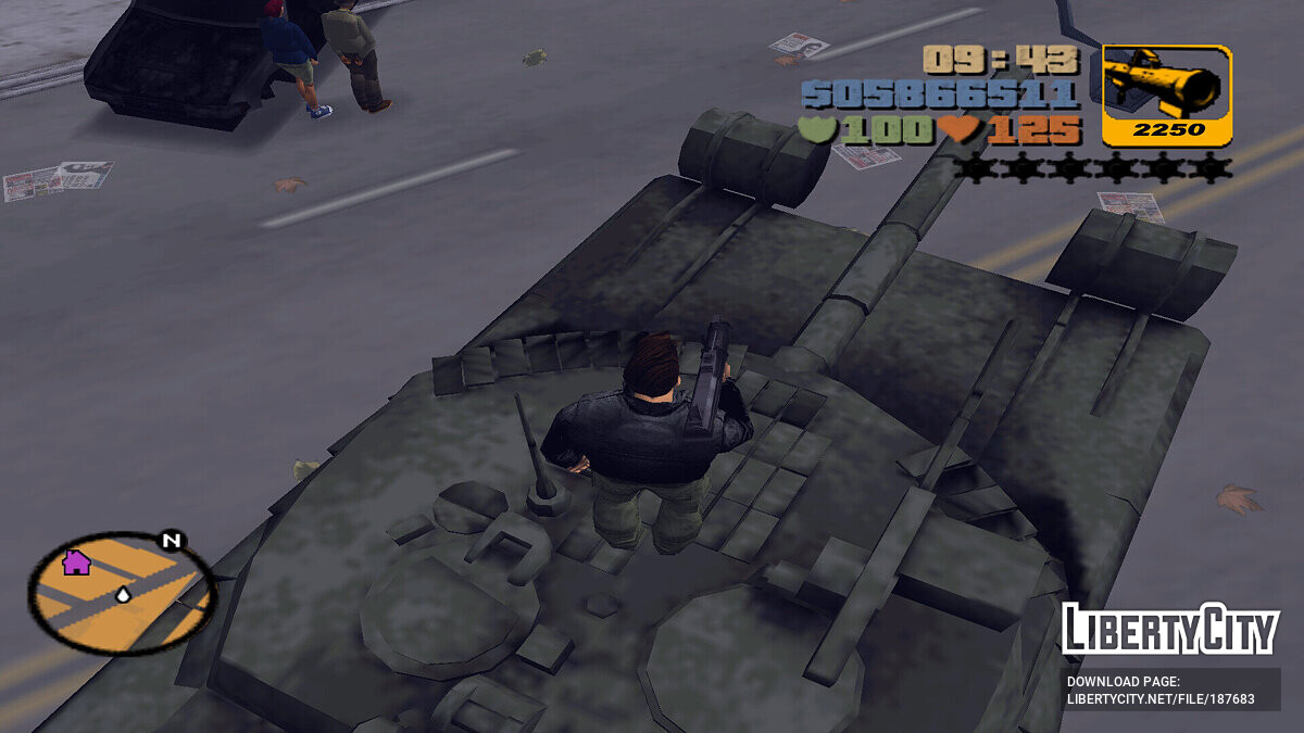 Rhino T-80 (GTA 3, Vice City) for GTA Vice City - Картинка #6