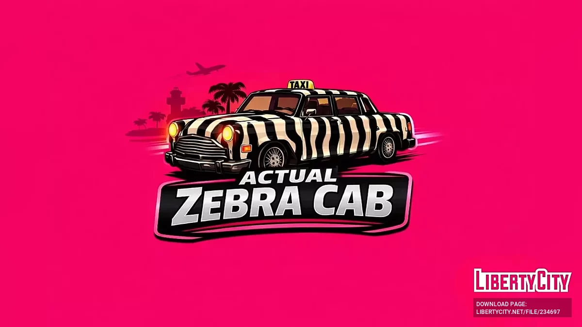 Актуальная расцветка для Зебра-Кэба / GTA Vice City