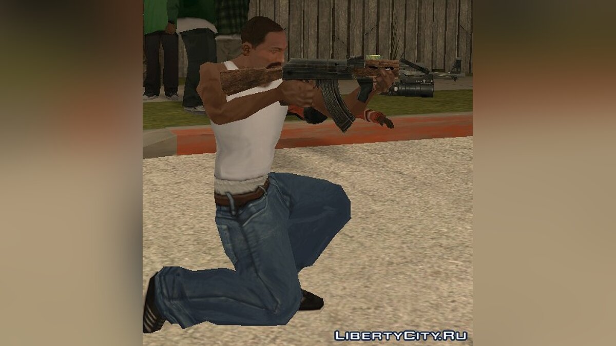 Скачать AK-47 с подствольным гранатометом и без для GTA San Andreas