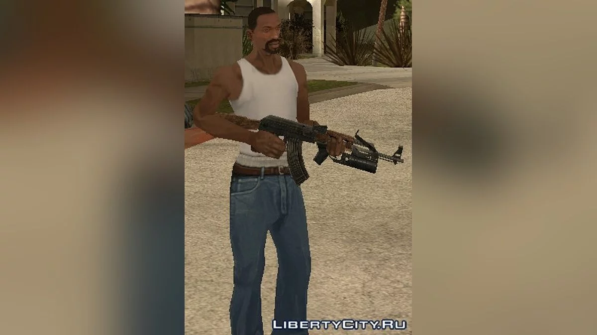 AK-47 с подствольным гранатометом и без / GTA San Andreas