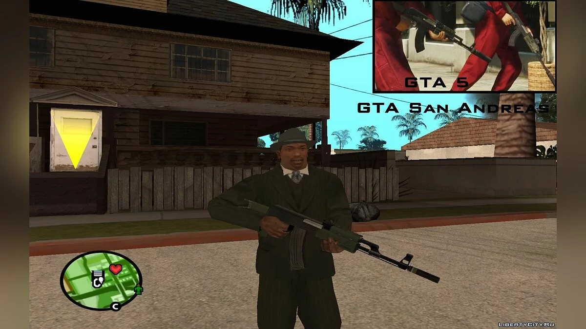 АК-47 с глушителем из GTA 5 (Final) / GTA San Andreas