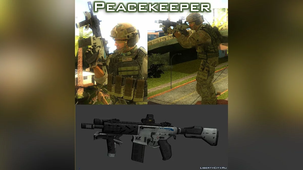 [REL] Black Ops II Peacekeeper + Foregrip firing animation / GTA San Andreas