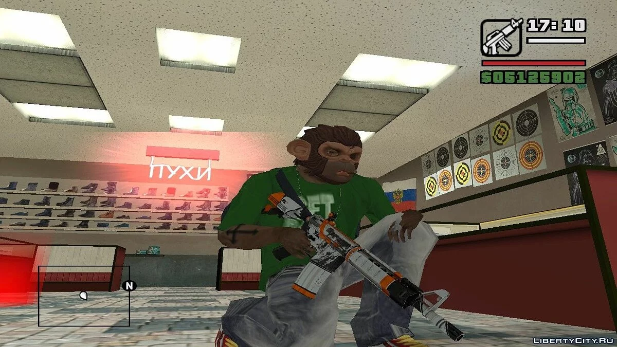M4A4 ASIIMOV из CS:GO / GTA San Andreas