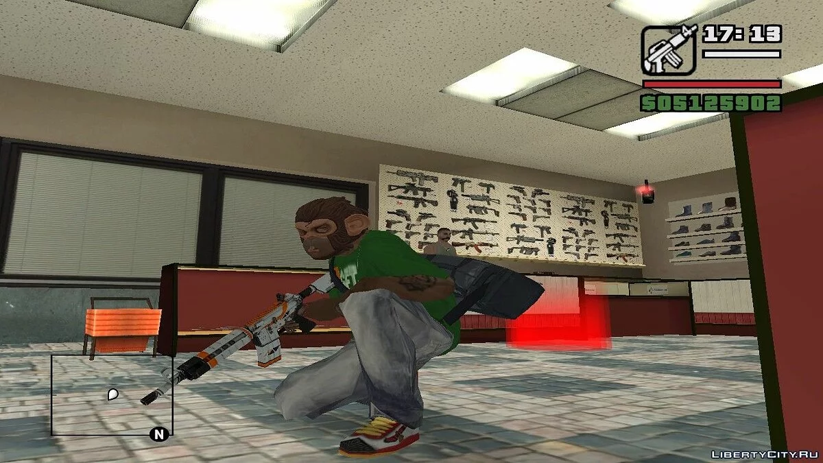 M4A4 ASIIMOV из CS:GO / GTA San Andreas