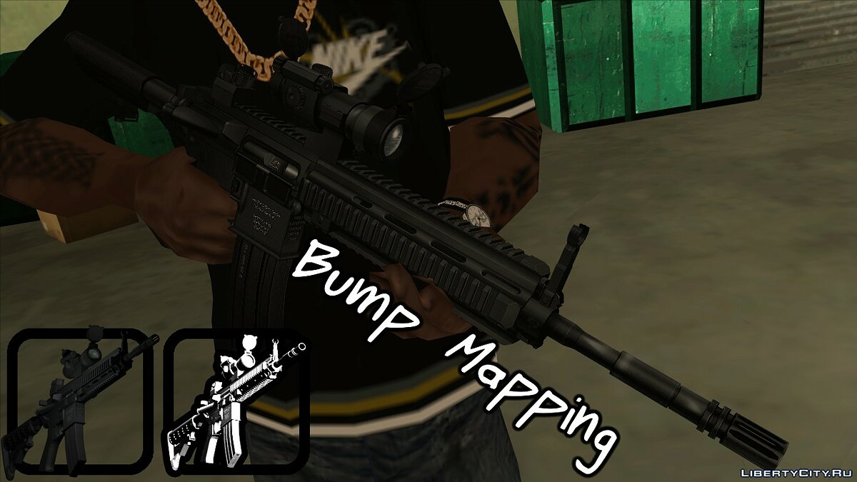 Скачать HK416 (Bump mapping) для GTA San Andreas