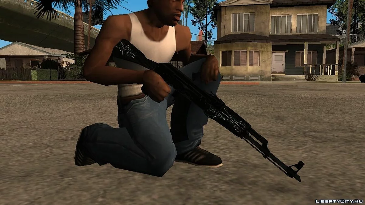 АК-47 Изумрудные Завитки / GTA San Andreas