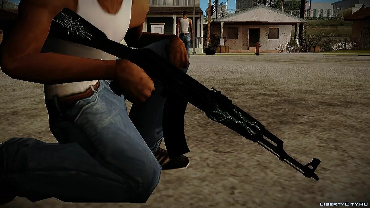 АК-47 Изумрудные Завитки / GTA San Andreas