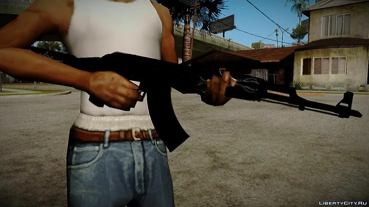 АК-47 Изумрудные Завитки / GTA San Andreas