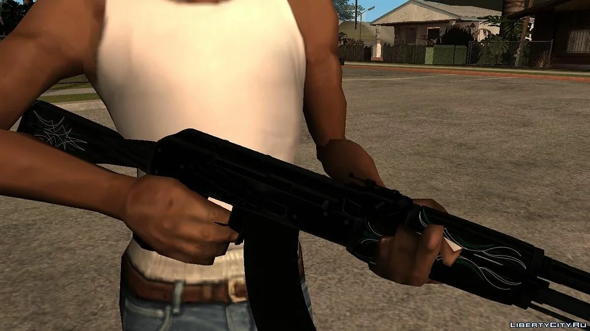 АК-47 Изумрудные Завитки / GTA San Andreas