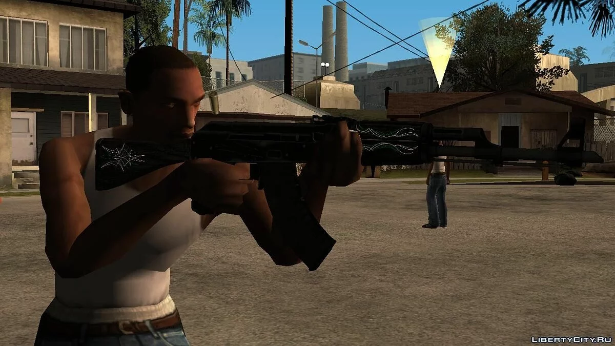 АК-47 Изумрудные Завитки / GTA San Andreas