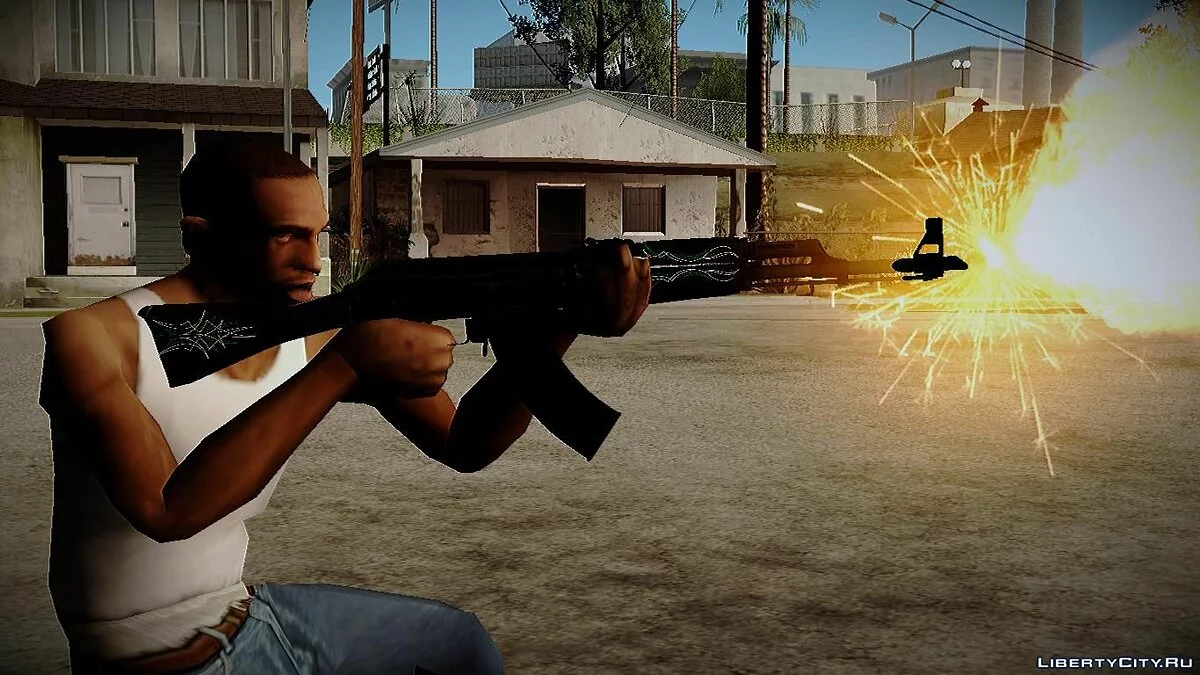 АК-47 Изумрудные Завитки / GTA San Andreas