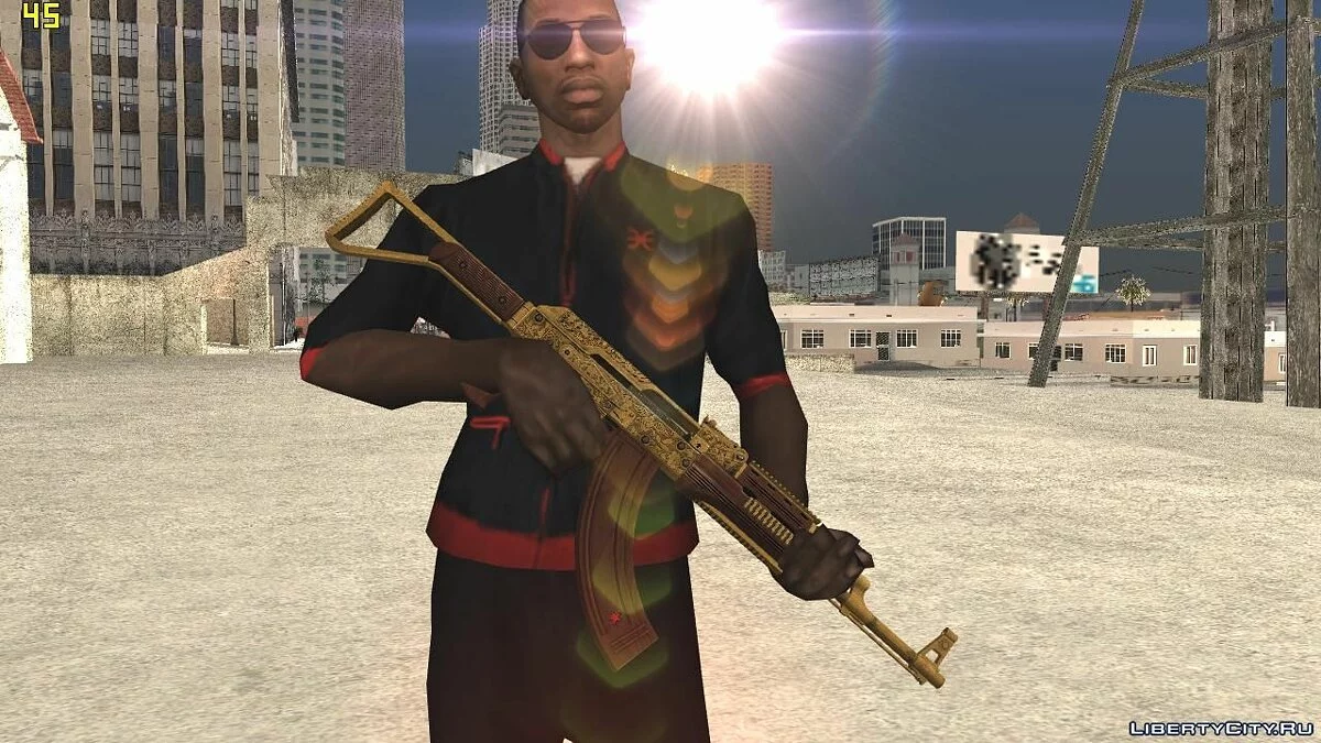 GTA V Assault Rifle (Luxury Camo) / GTA San Andreas