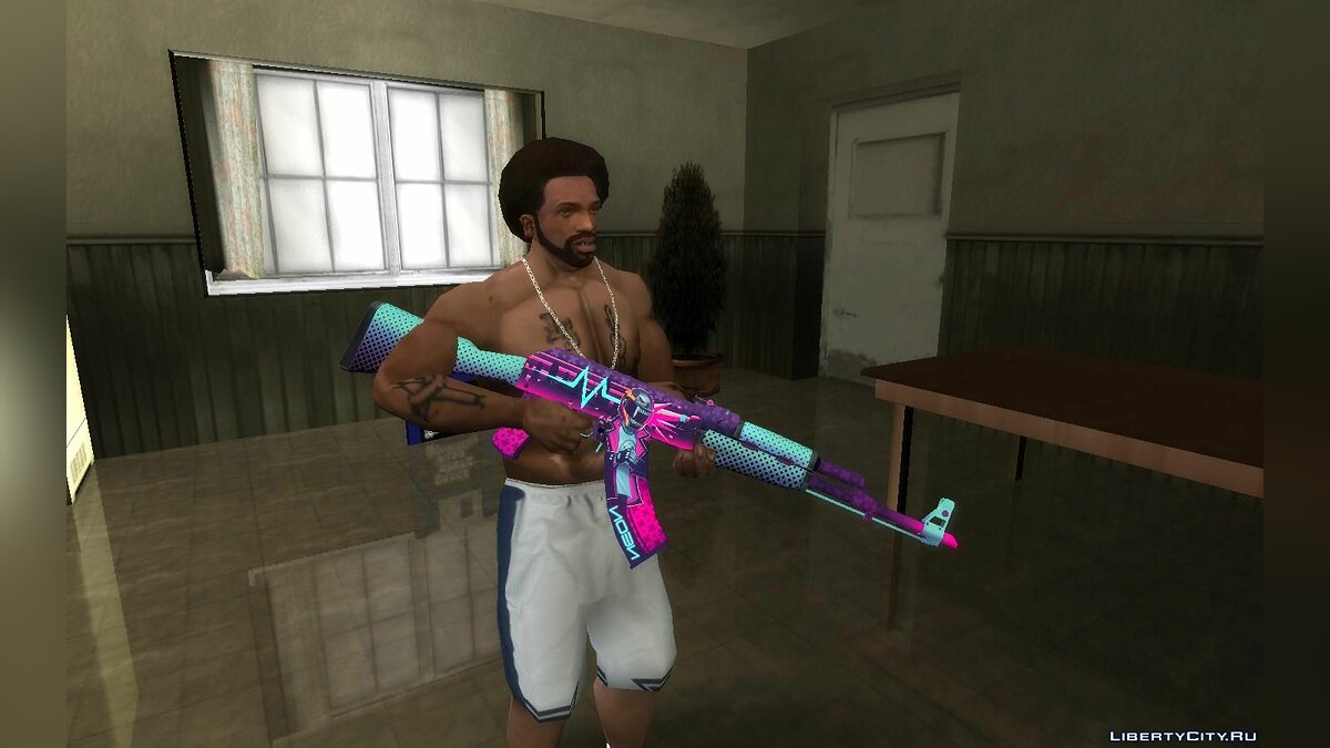 Скачать AK-47 Neon Rider из игры CS: GO для GTA San Andreas