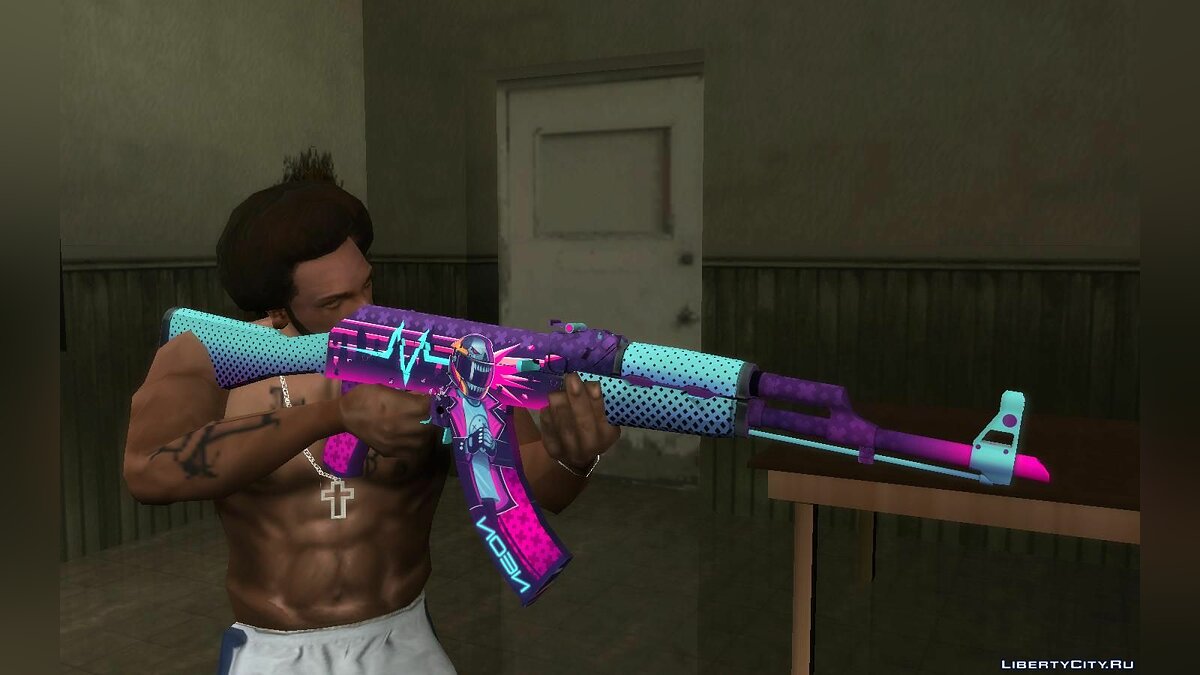 Скачать AK-47 Neon Rider из игры CS: GO для GTA San Andreas