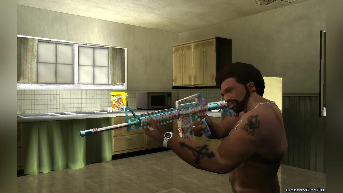 Flower M4A1 из игры SFPH Playpark / GTA San Andreas