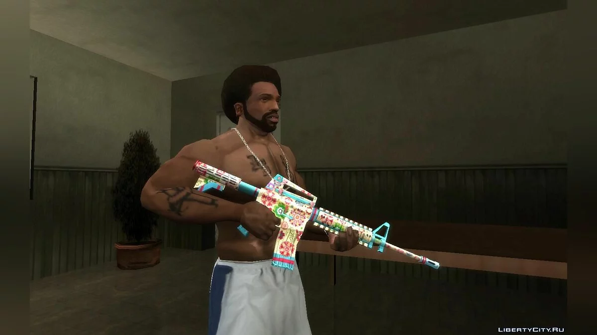 Flower M4A1 из игры SFPH Playpark / GTA San Andreas