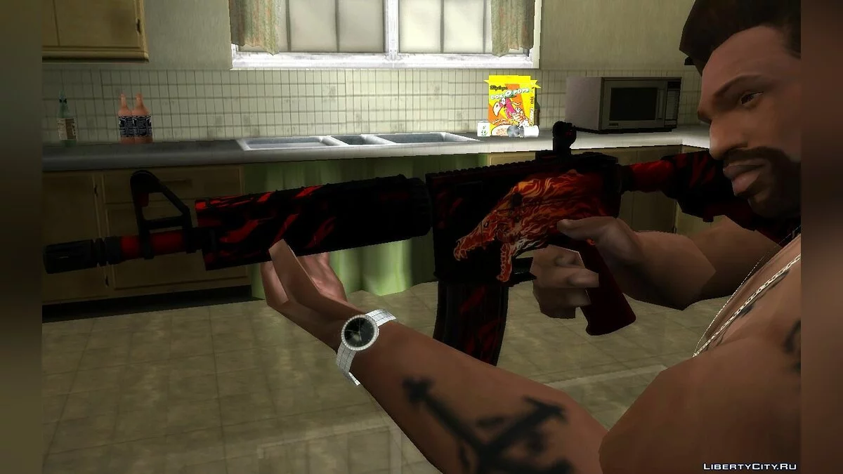 M4A4 Howl из игры CSGO / GTA San Andreas
