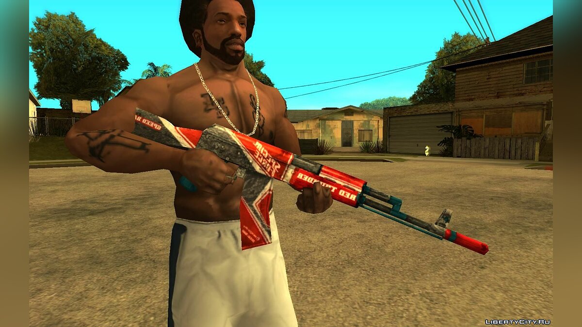 Скачать Red Thunder AK47 из игры SFPH Playpark для GTA San Andreas