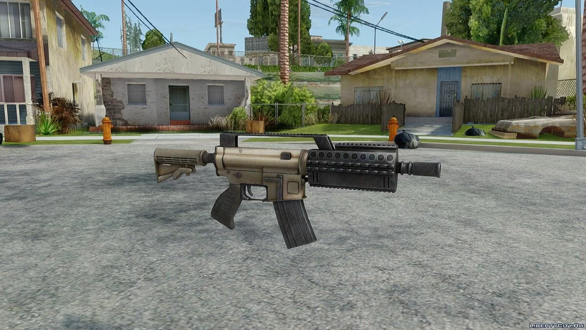 Автомат Assault Rifle из Batman Arkham Knight / GTA San Andreas