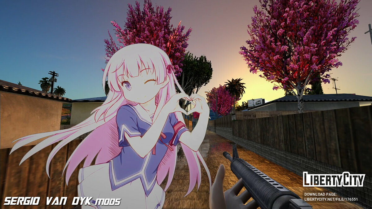 Скачать Ai Fuyuumi Waifu-Gun M16A4 Assistant для GTA San Andreas