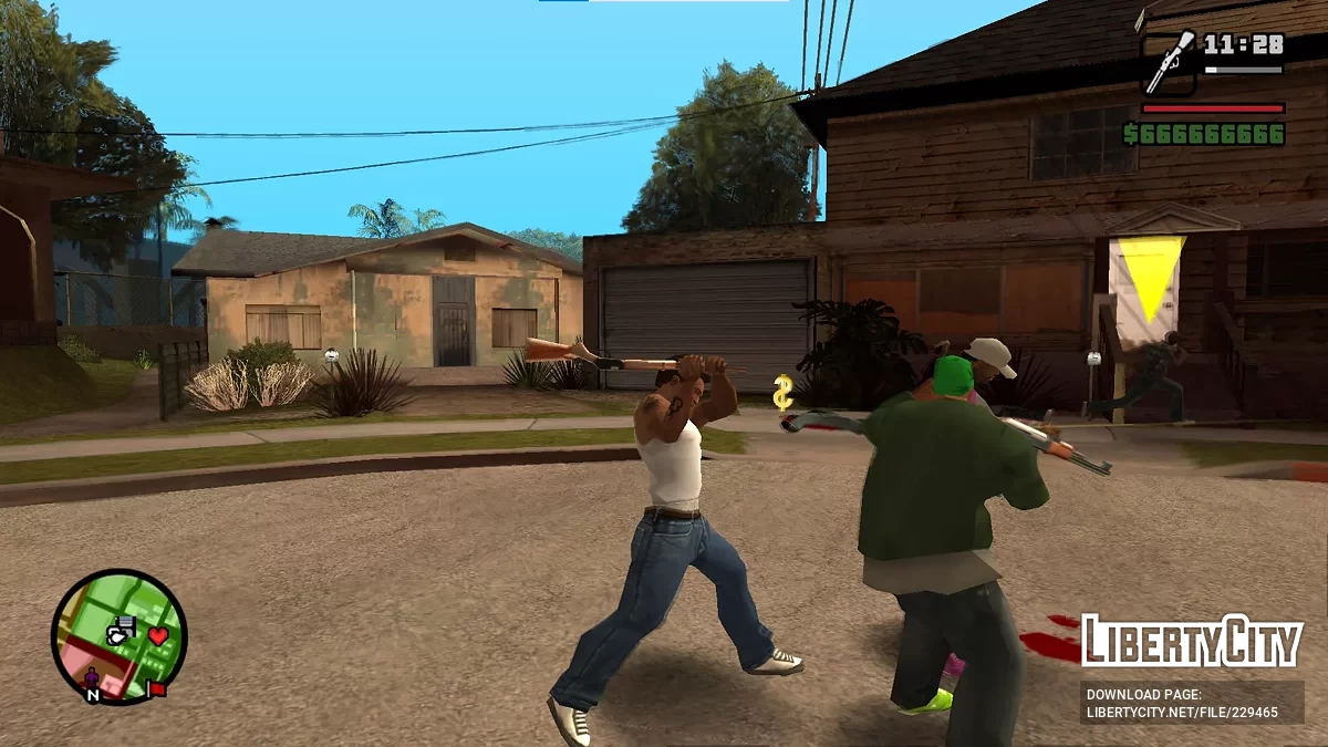 Ружье как бита / GTA San Andreas