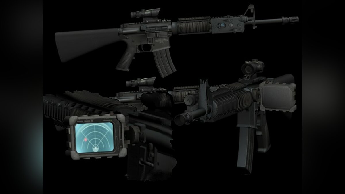 M16A4 и M21 из Modern Warfare 2 для GTA San Andreas - Картинка #1