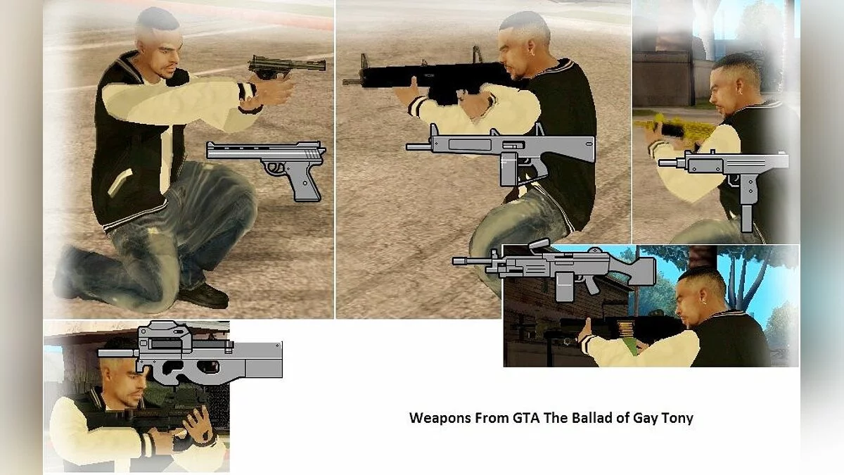 TBoGT-weapons + GTA IV HUD / GTA San Andreas