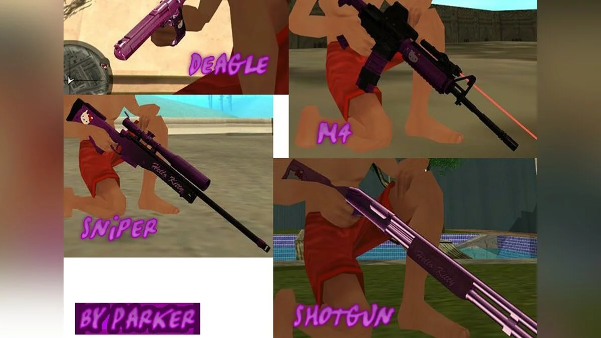 Helloy Kitty Weapons / GTA San Andreas