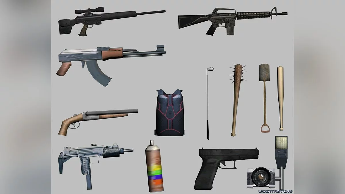 GTA San Andreas Beta Weapons v1.0 / GTA San Andreas