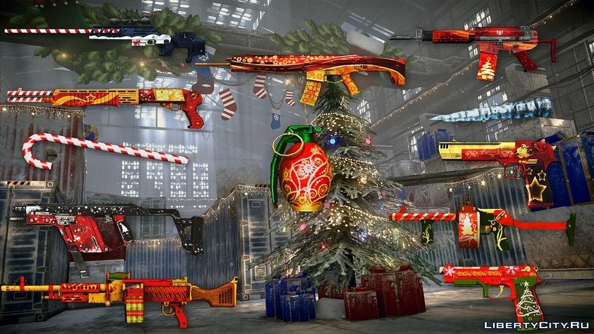 Новогоднее Оружие для GTA San Andreas - Картинка #1