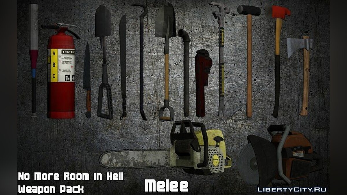 Скачать No More Room in Hell Weapon Pack для GTA San Andreas