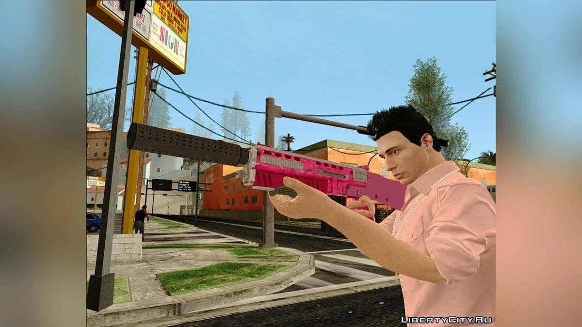 Pink Weapons Pack from GTA V PC для GTA San Andreas / GTA San Andreas