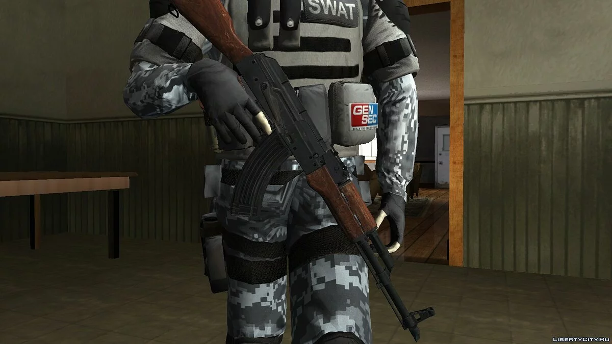 AK-47 and AK-74u from Call of Duty Modern Warfare Remastered / GTA San Andreas