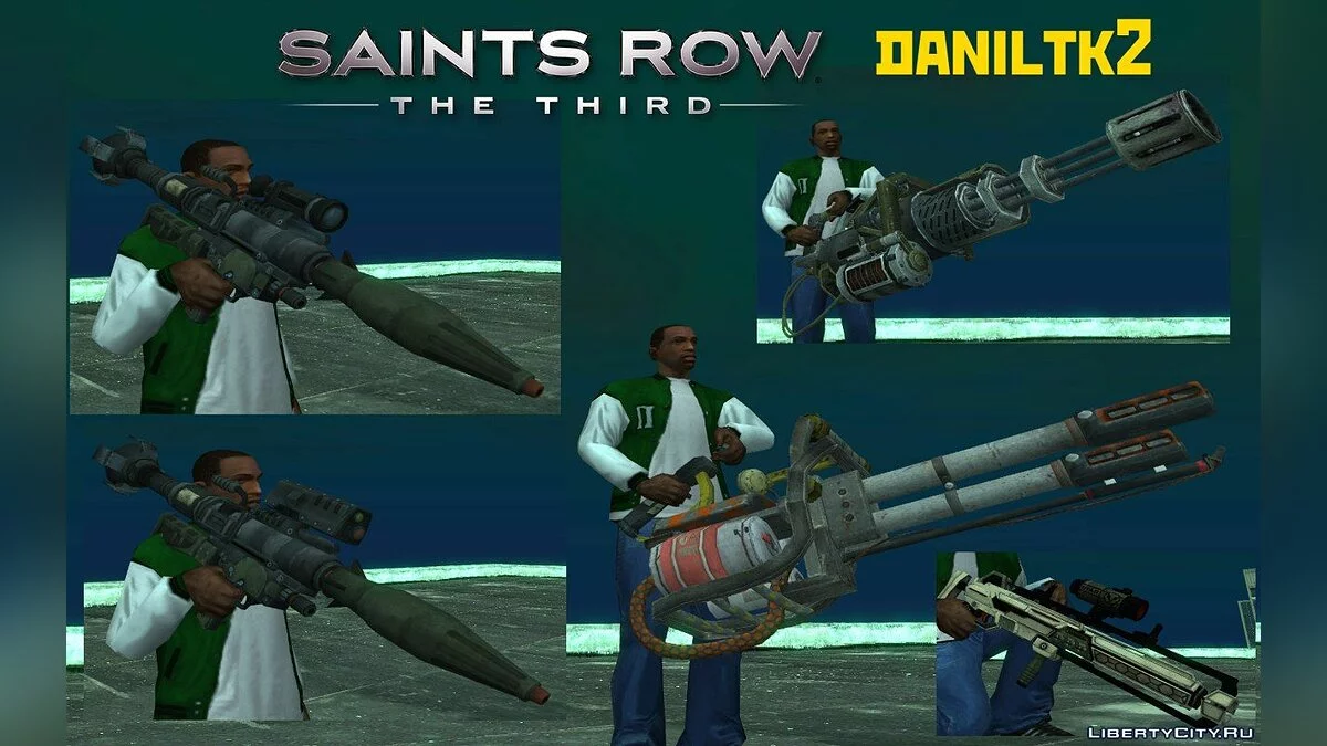 Weapons from Saints Row: The Third / GTA San Andreas