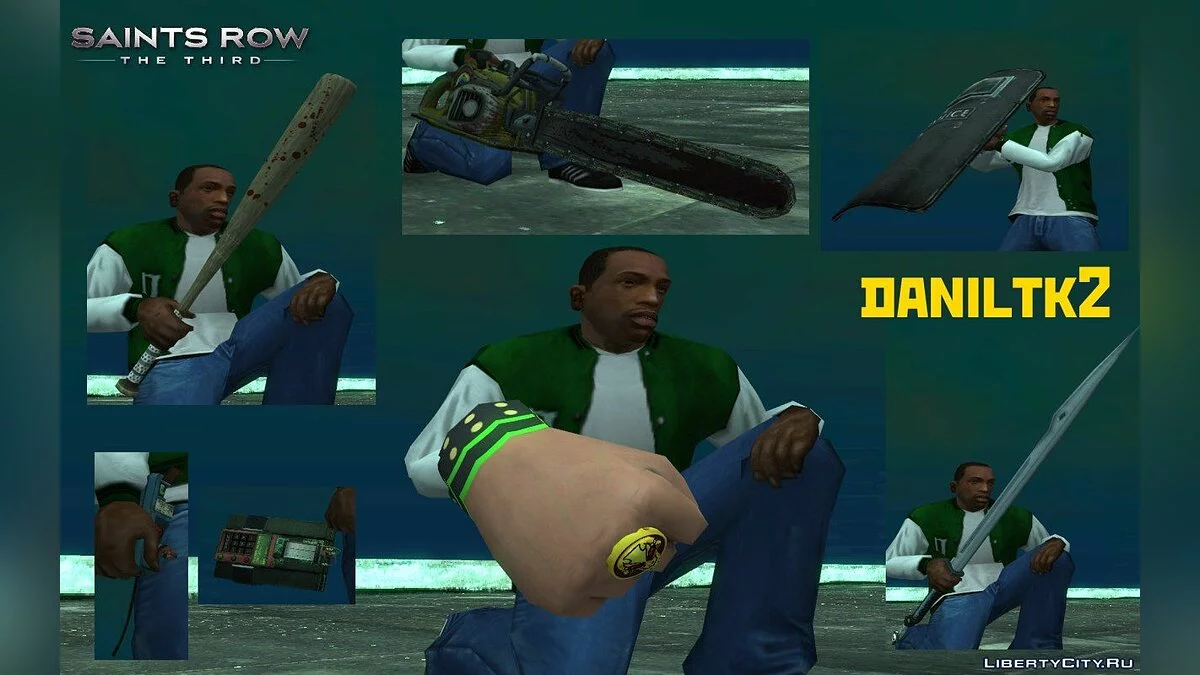 Weapons from Saints Row: The Third / GTA San Andreas