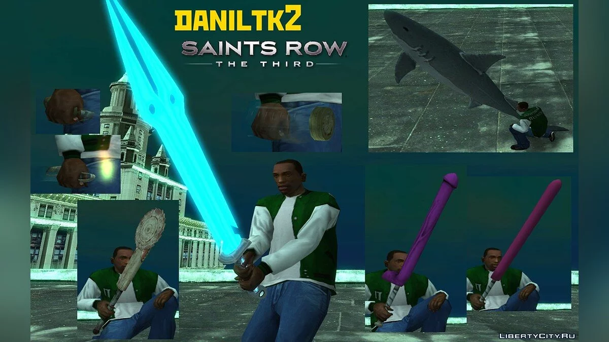 Weapons from Saints Row: The Third / GTA San Andreas