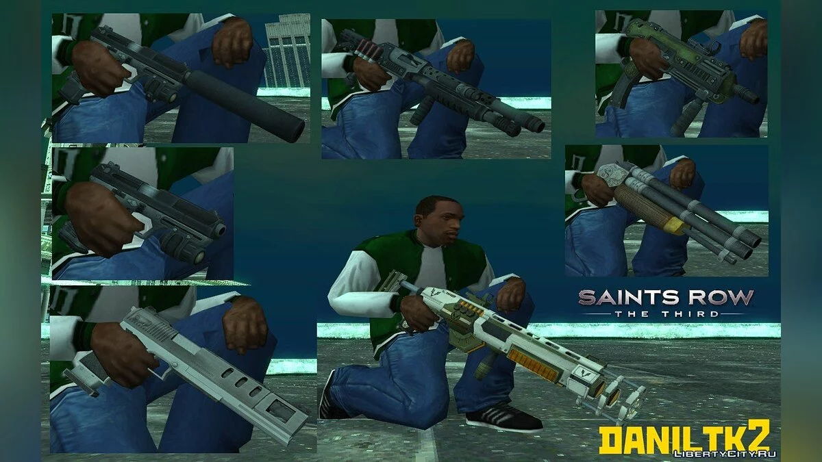 Weapons from Saints Row: The Third / GTA San Andreas