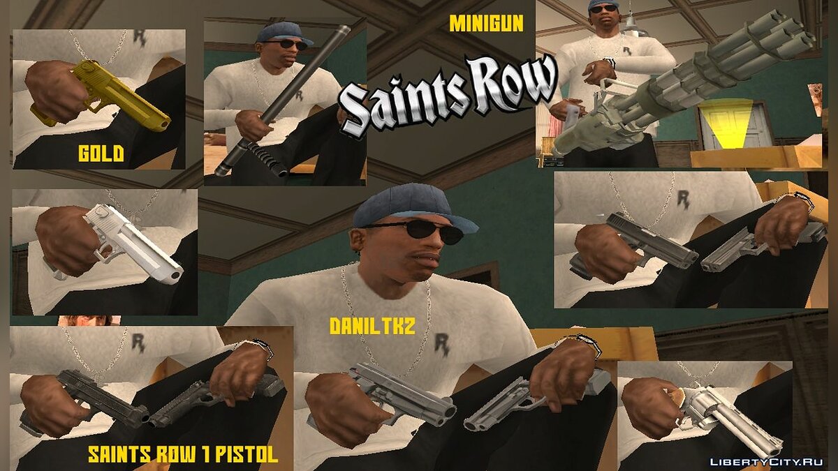 Скачать Оружие из Saints Row 1 и 2 для GTA San Andreas