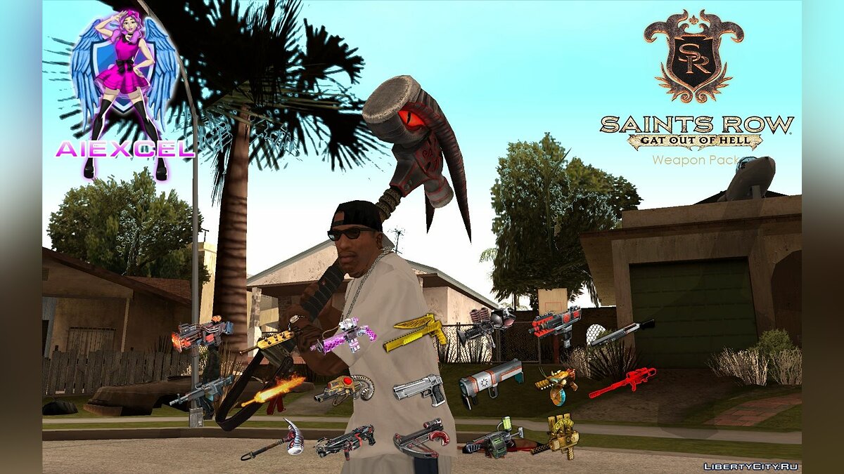 Скачать Saints Row: Gat out of Hell Weapons Pack(SA Version) для GTA San  Andreas