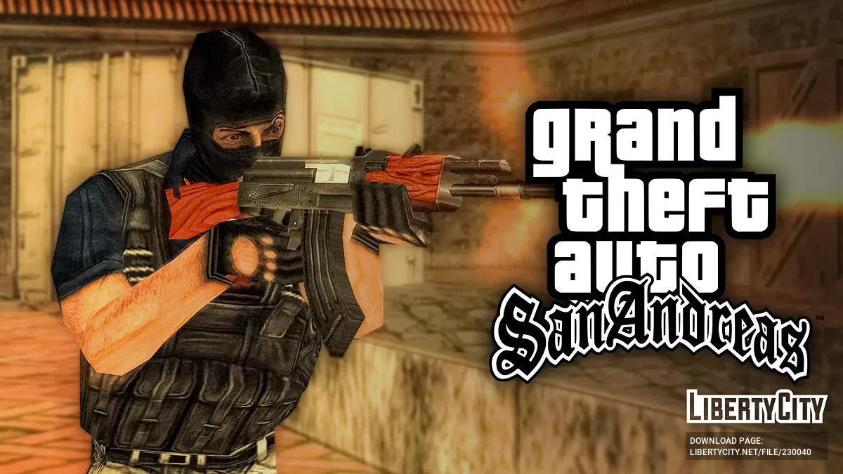 Набор всех видов оружия из Counter-Strike 1.6 (Анимированный) / GTA San Andreas