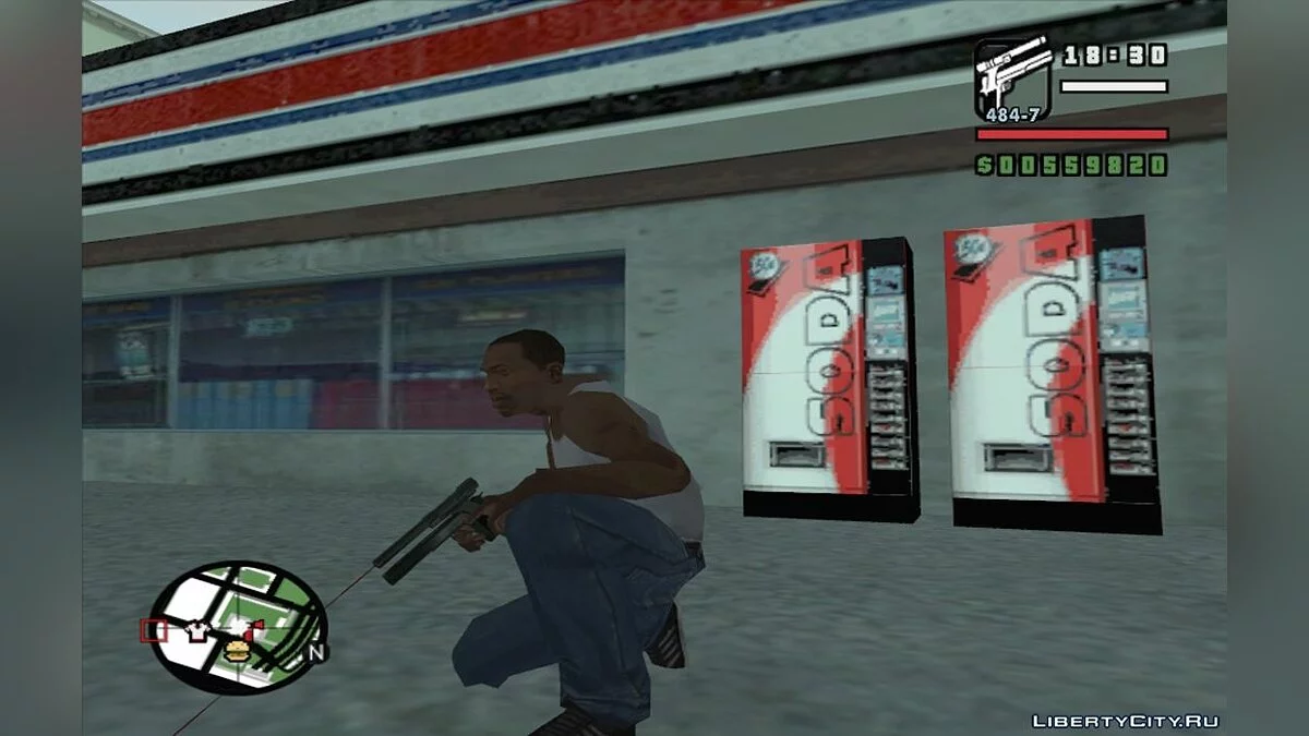 AMT Hardballer Longslide с лазерным прицелом / GTA San Andreas