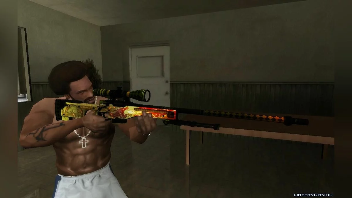 Awp Dragon Lore из игры CSGO / GTA San Andreas